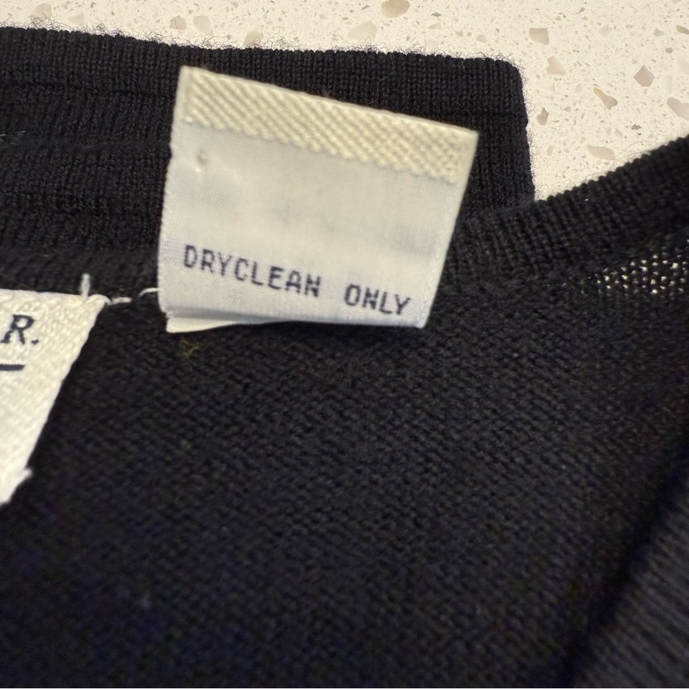 Vintage Ann Taylor LOFT Beaded Wool Cardigan Black Floral Women’s Large - Picture 6 of 9